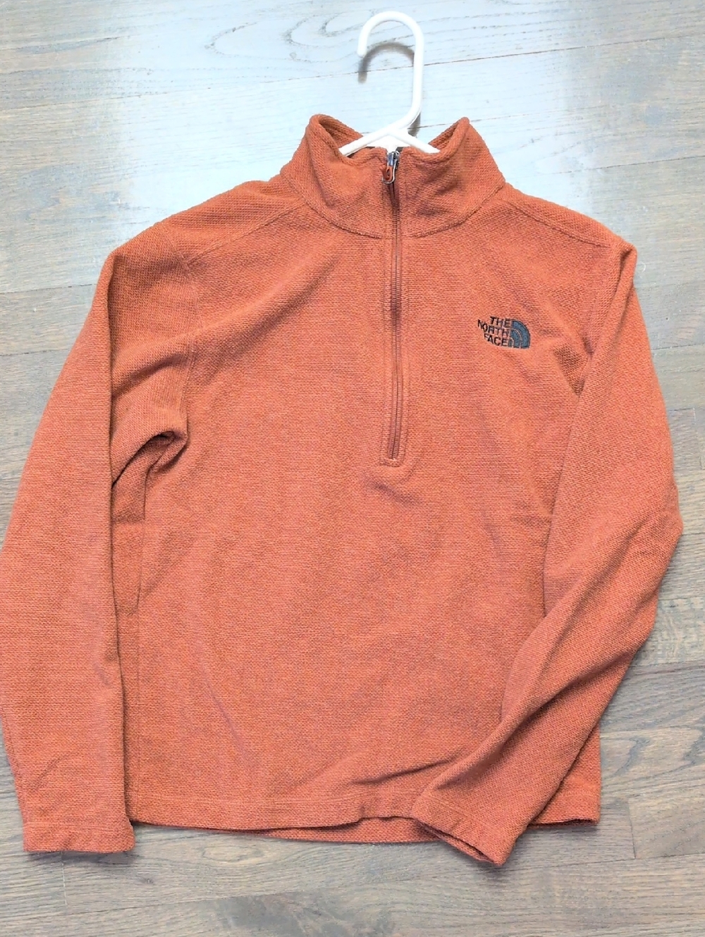 The North Face Men’s Rust Orange Half-Zip Fleece Pullover